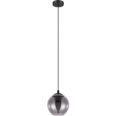 Abbildung von Eglo 98651 Rauchglas Pendelleuchte ARISCANI schwarz transparent Ø20cm H:110cm