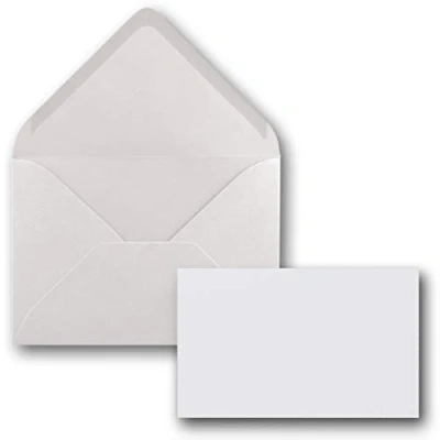 Abbildung von FarbenFroh by GUSTAV NEUSER 25x Stück Karte mit Umschlag Set Einzel Karten Din A8 7,1x4,5 cm Hochweiß Brief Umschlägen C8 7,6x5,2 Naturweiß Nassklebung