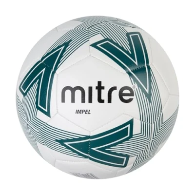 Abbildung von Mitre Impel L30P Fußball, hohe Strapazierfähigkeit, Formbeständigkeit, Weiß/Grün, 3