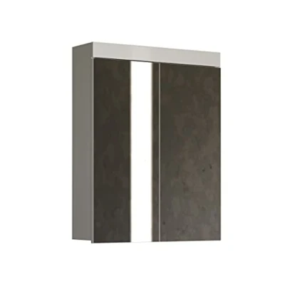 Abbildung von trendteam smart living Spiegelschrank Bad Amanda Aufbaumaß (BxHxT) 60 x 77 17 cm Farbe Weiß Hochglanz 139340501