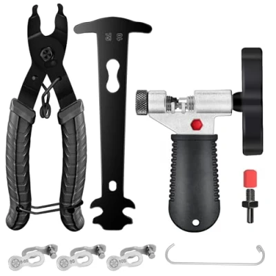 Abbildung von AiQInu Kettennieter Fahrrad, Fahrradkette Werkzeug Set, Fahrradketten Nietwerkzeug, Kettenzange Reparatur Set