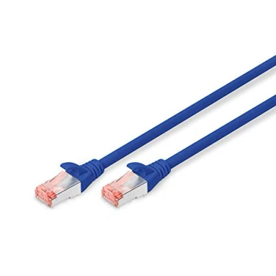 Abbildung von DIGITUS LAN Kabel Cat 6 3m RJ45 Netzwerkkabel S/FTP Geschirmt Kompatibel zu 6A &amp; 7 Blau