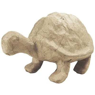 Abbildung von Décopatch SA122O Träger S aus Pappmaché, Schildkröte, 16 x 9,5 10 cm, neues Design, zum Verzieren, Kartonbraun