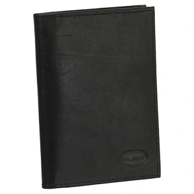 Abbildung von Leder Ausweisetui Ausweishülle Basic Dokumentenmappe Ausweismappe Ideal fürs Auto Farbe Schwarz
