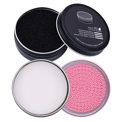 Abbildung von DUcare 2 Stücke Pinselreiniger reinigung Make Up Pinsel Schwamm Reiniger Kosmetikpinsel Seife 60g (Kokosöl)