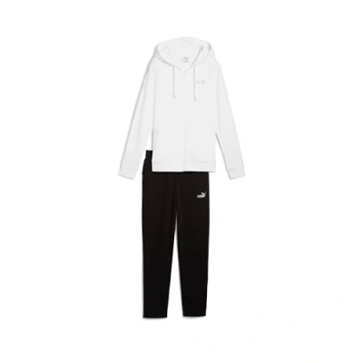 Abbildung von PUMA Damen Metallic Hooded Sweat Suit TR op Gestrickte Anzüge, White,