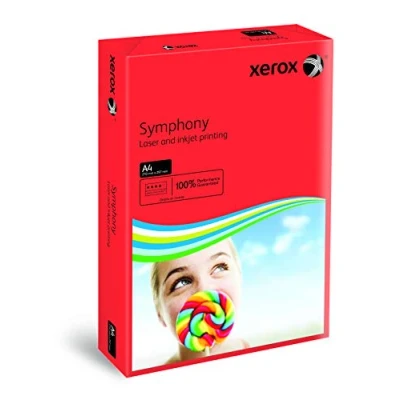 Abbildung von Xerox 03R93954 Symphony Farbpapier multifunktional geriest 80 g/m² A4 500 Blatt dunkelrot