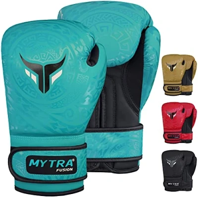 Abbildung von Mytra Fusion Kinder Boxhandschuhe Kickbox Handschuhe für Training, Boxsack, Muay Thai, MMA, Kämpfen Kampfsport und (Turquoise, 4 oz)