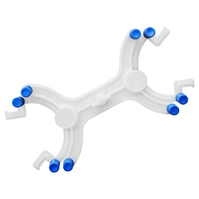 Abbildung von stonylab Doppel Bürette Klemme aus Kunststoff, Verstellbar Doppelte Schmetterlings Stil Federbelastetes Laborzubehör, Plastic Double Burette Clamp für Labor