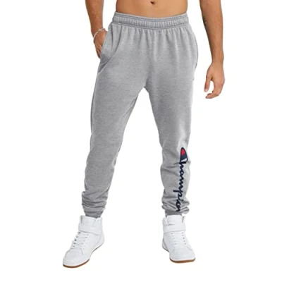 Abbildung von Champion Herren, Powerblend, Fleece Jogger, Sweatpants (Reg groß) Trainingshose, Grau, X