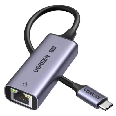 Abbildung von UGREEN USB C 2.5G LAN Adapter Ethernet RJ45 2500Mbps Netzwerkadapter kompatibel mit iPhone 16 Serien, iPad Pro/Air, Mac Galaxy S24 Ultra, PC unter Windows 11/10/8, macOS usw.