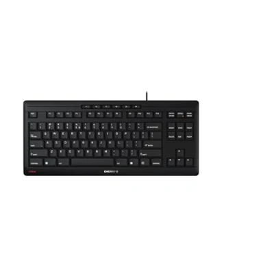 Abbildung von CHERRY STREAM KEYBOARD TKL, Kabelgebundene Tastatur ohne Nummernblock, EU Layout (QWERTY), Leiser Tastenanschlag, Einzigartiges Tippgefühl, Schwarz