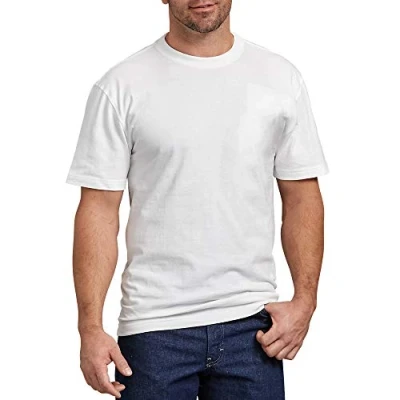 Abbildung von Dickies Herren Short Sleeve Heavyweight Crew Neck Arbeits T Shirt, Weiß, Mittel