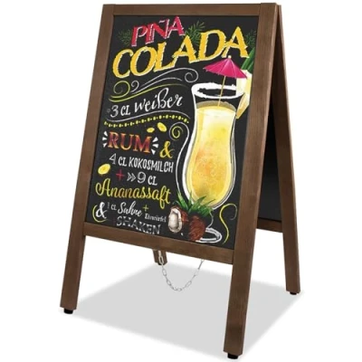 Abbildung von VAIIGO Kundenstopper Werbetafel Gehwegaufsteller Aufsteller 85 x 43 cm Kreidetafel Magnetische Holztafel Restaurant Tafel Plakatständer