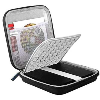 Abbildung von Lacdo Externe DVD CD Laufwerk Festplatten Tasche für Apple USB SuperDrive, HP F6V97AA, ASUS ZenDrive U9M/U8M, Dell Slim DW316, LG GP60/GP57 Brenner HartschalentascheCase, Schwarz