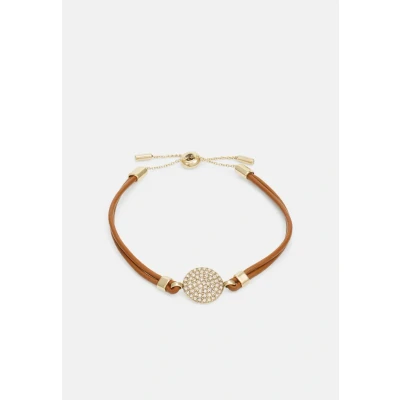 Abbildung von FOSSIL Damen Komponentenarmband Sadie Glitz Disc Leder mittelbraun, JF04545710