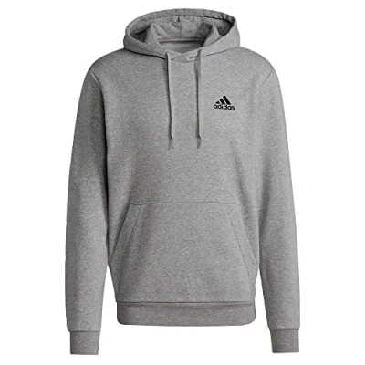 Abbildung von adidas Herren Essentials Fleece Hoodie, Medium Grey Heather / Black, M Tall