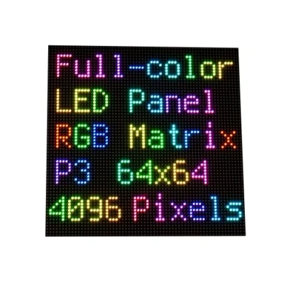 Abbildung von RGB Full Color LED Matrix Panel for Raspberry Pi and Ardui, 3mm Pitch, 64x64, 4096 Individual LEDs, Brightness Adjustable