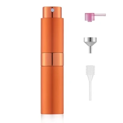 Abbildung von Toureal 8ml Parfüm Zerstäuber Nachfüllbar Leer Aluminium Reise Parfümzerstäuber für Damen und Herren, Reisezerstäuber Flasche unterwegs (Orange)