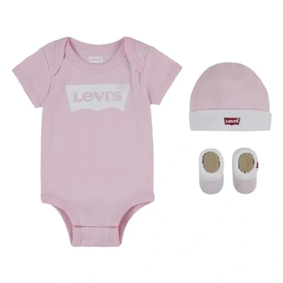 Abbildung von Levi&#039;s Classic Batwing Infant Bootie Boxed SET Mütze für Kinder, Größe: 68 80, Fairy tale