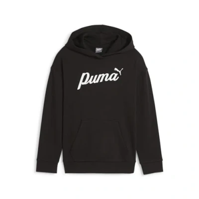 Abbildung von Puma ESS Script Kapuzenpullover für Kinder, Größe: 176, Black