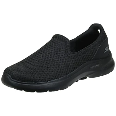Abbildung von Skechers Damen Go Walk 6 Motley Sneaker, Black Textile/Synthetic, 41 EU