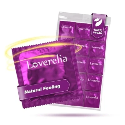 Abbildung von Loverelia Kondome Natural Feeling 50 Stück Kondom für ein natürliches Erlebnis gefühlsechtes und intensives Liebesspiel Naturkautschuk Latex Vegan Gefühlsecht