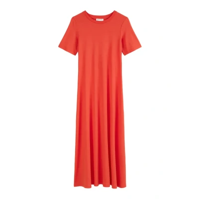 Abbildung von Marc O&#039;Polo Short Sleeve Jerseykleid, Damen, Größe: Small, Burnt red