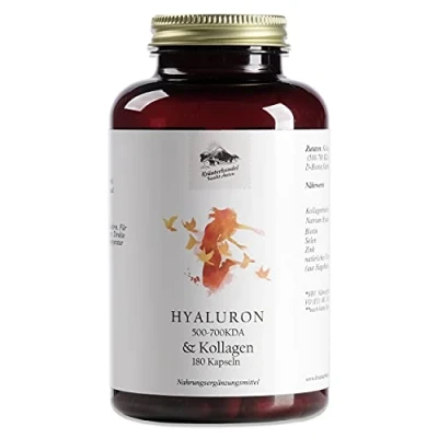 Abbildung von KRÄUTERHANDEL SANKT ANTON Hyaluron &amp; Kollagen Kapseln Laborgeprüft Hochdosiertes Deutsche Premium Qualität (180 Kapseln)