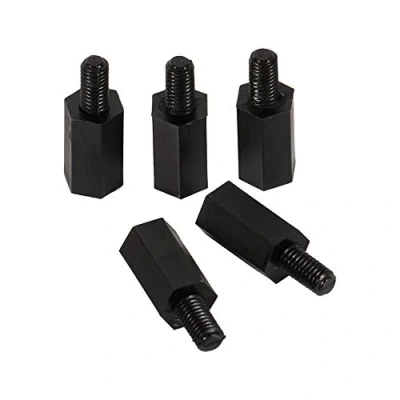 Abbildung von M3 Distanzhalter Männlich/Weiblich 100 Stück Schwarz Nylon Sechskant Abstandshalter Sortiertes Set 10 mm + 6