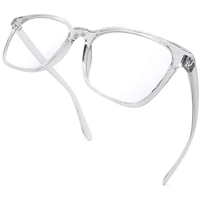 Abbildung von Joopin Blaulichtfilter Brille Herren Damen Blaufilter Ohne stärke und Computerbrille mit Blue Light Blocking Glasses for PC TV and Gaming(Klassisch Transparent)