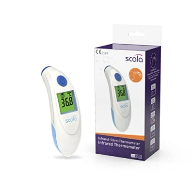 Abbildung von scala SC 8360 blau Top Speed Night digitales Infrarot Stirn Thermometer mit optischem und akustischem Fieberarlarm