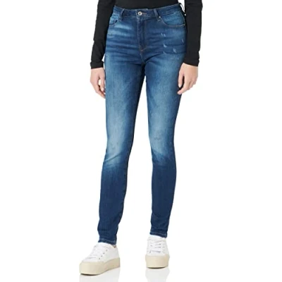 Abbildung von ONLY Damen Onlroyal Hw Skinny Dnm Pimbox Jeans, Dark Blue Denim, S / 32L EU