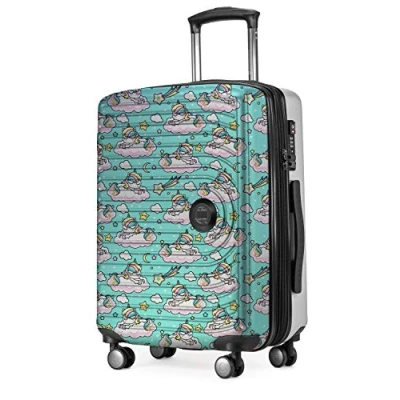Abbildung von HAUPTSTADTKOFFER Mitte Handgepäck, 2,9 kg kinderleicht, TSA, Hartschalenkoffer, Trolley 4. Rollen, Handgepäck 55 cm, 42 Liter, Motiv Koffer, UNICORN Weiß