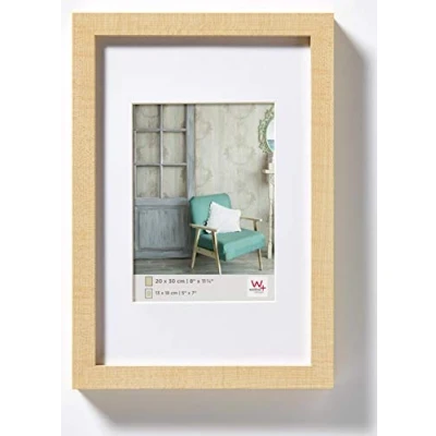 Abbildung von walther design Bilderrahmen natur 40 x 50 cm Echtglas Stockholm Holzrahmen EA050H