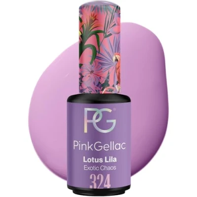 Abbildung von Pink Gellac UV Nagellack 324 Lotus Lila 8 ml Shellac Einfache Anwendung Gel Nail Polish für 14 Tage Salonqualität Made in Holland