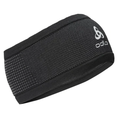 Abbildung von odlo Unisex Stirnband VELOCITY CERAMIWARM, black steel grey,