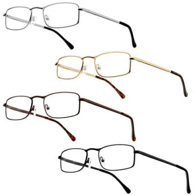 Abbildung von UrbanSky Lesebrille Jim Metalllesebrille mit Federscharnieren im 4er Pack (+1.50 dpt)