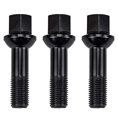 Abbildung von 20 Radschrauben M14x1,5x45mm SCHWARZ Kugelbund Kugel R14 für Alufelgen
