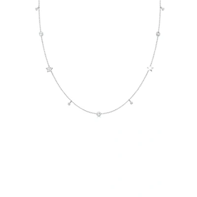 Abbildung von Elli Glass Crystal Halskette silvercoloured/white, Damen, Größe: 45, Silver coloured/white
