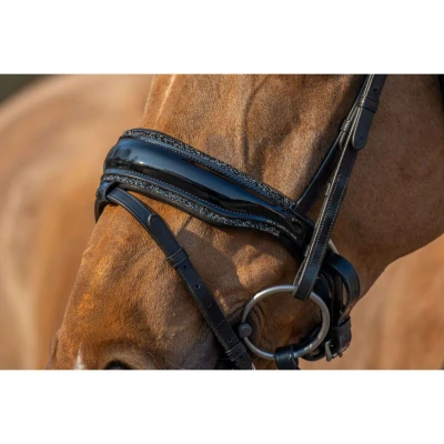 Abbildung von HB Anatomischer Nasenriemen Rocky Glitzer/Schwarz Warmblut Agradi.deVerkauft von Agradi