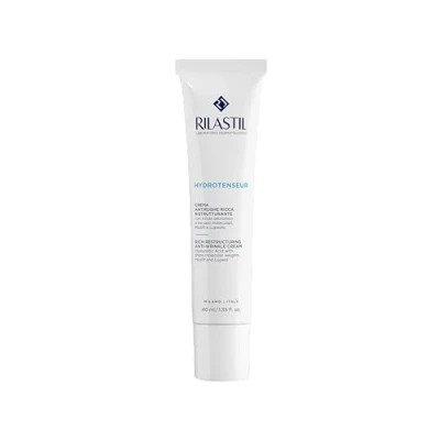 Abbildung von Rilastil Hydrotenseur Anti Falten Restrukturierende Gesichtscreme, Reichhaltige und Intensive Textur mit Hyaluronsäure Für Trockene Haut, 40ml Packung