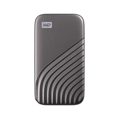 Abbildung von WD My Passport SSD 1 TB mobiler Speicher (NVMe Technologie, USB C und 3.2 Gen 2 kompatibel, Lesen 1050 MB/s, Schreiben 1000 MB/s) Space Grau