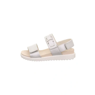Abbildung von Legero Riemchen Riemensandalette, Damen, Größe: 37, Metallic silber Schuhe