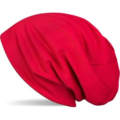Abbildung von styleBREAKER Klassische Slouch Beanie Mütze, leicht und weich, Longbeanie, Unisex 04024018, Farbe:Rot