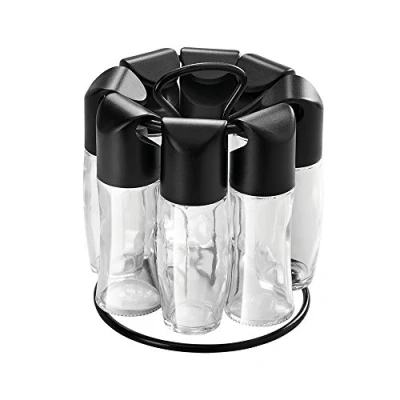 Abbildung von Metaltex 252876080 Gewürzständer Spice 8, Transparent / Schwarz
