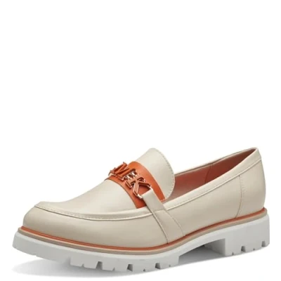 Abbildung von MARCO TOZZI by Guido Maria Kretschmer Damen Slipper mit Blockabsatz Elegant, Beige (Cream Comb), 37 EU