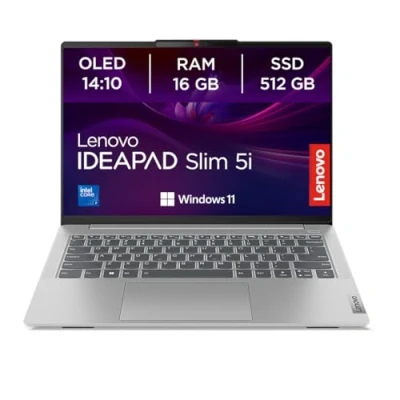 Abbildung von Lenovo IdeaPad Slim 5 Laptop 14&quot; OLED WUXGA Display Intel Core i7 13620H 16GB RAM 512GB SSD UHD Grafik Windows 11 Home QWERTZ Luna Grau 3 Monate Premium Care