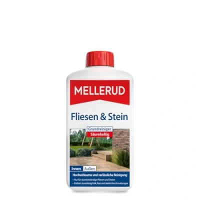Abbildung von MELLERUD Fliesen &amp; Stein Grundreiniger 1 x l Zuverlässiges Mittel zum Entfernen von hartnäckigen Verschmutzungen auf säureunemfpindlichen Oberflächen