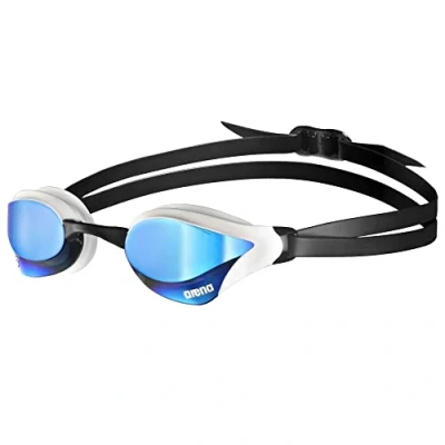 Abbildung von arena Cobra Core Swipe Mirror Unisex Wettkampfbrille für Erwachsene, Schwimmbrille mit Gebogenen Spiegelgläsern, Anti Beschlag, UV Schutz, 5 Austauschbare Nasenstege